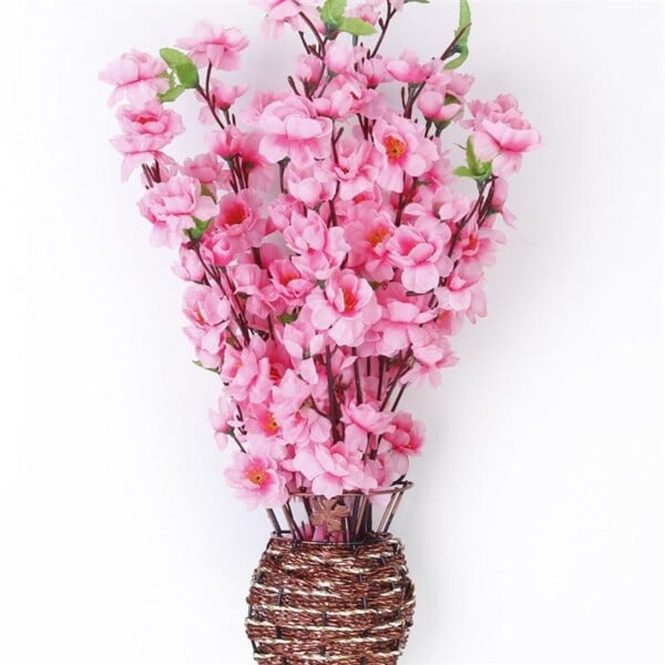 Fersken blomst simulering blomster kunstig blomst bryllup kirsebær blossom falsk blomst