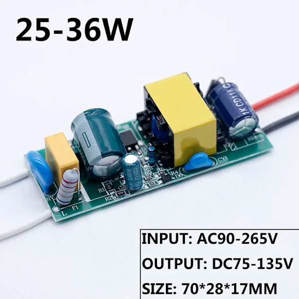 LED Driver 300mA Kort 25-36W LED Strömförsörjning Transformatorer