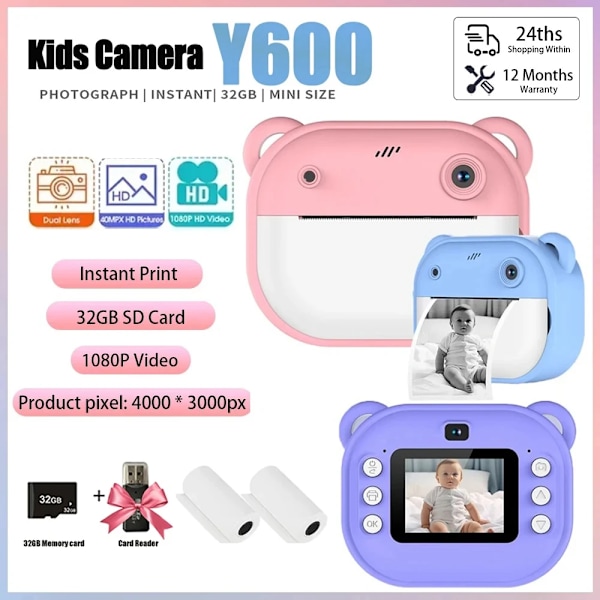 Lapset Digitaalinen Kamera Pikatulostus lapsille