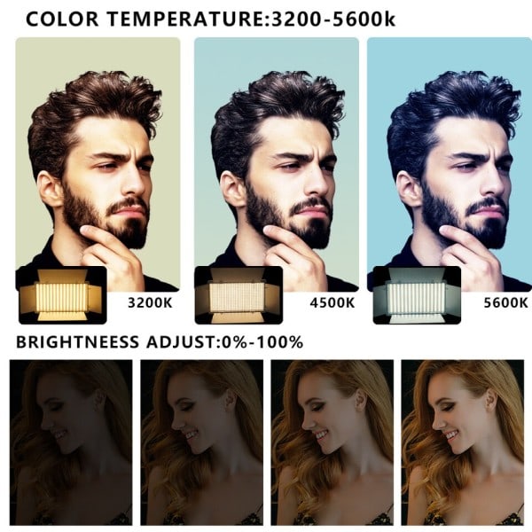 LED video valo valokuva studio lamppu kaksivärinen 2500K-8500k himmennettävä jalustalla jalustalla kaukosäädin