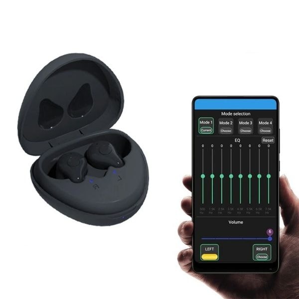 Ladattava kuulolaide Bluetooth, APP Touch Control Ääni vahvistin kuulo kuulouden laitteet