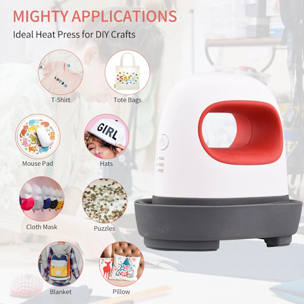 Bärbar Mini Iron Heat Press Machine Short Sleeve DIY Etiket Hot Stamping Machine