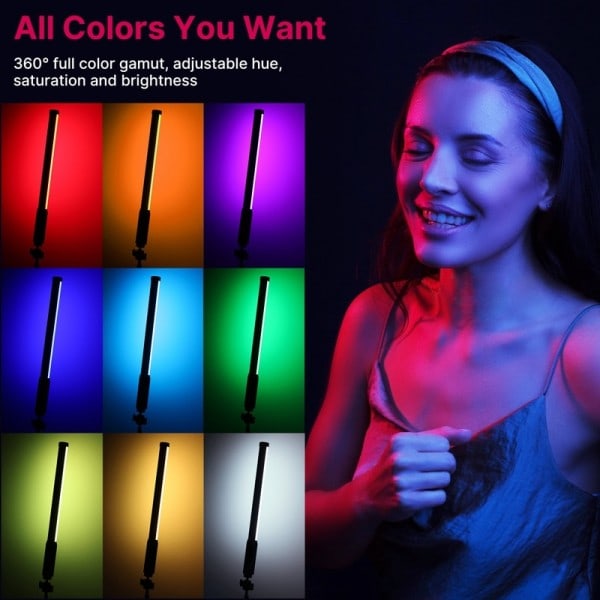 19,6 tuuman RGB valo Want Tick värillinen lamppu LED video valo kädessä pidettävä valo tikku valokuvaus valo