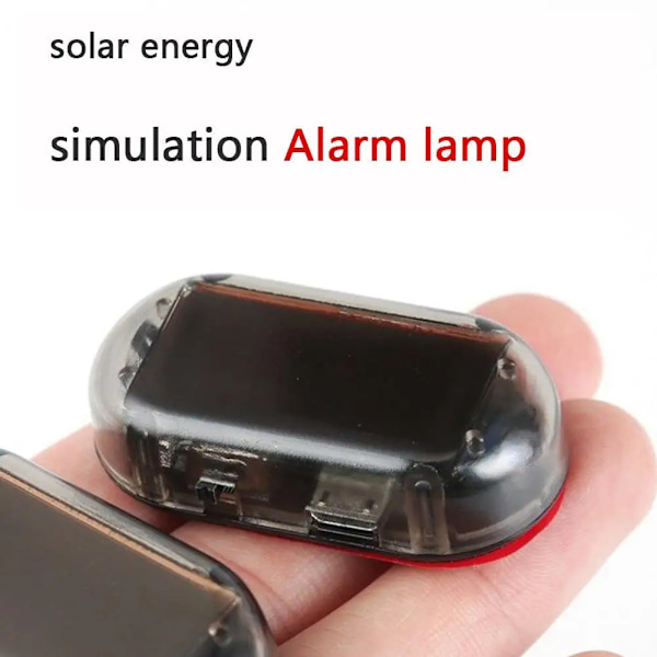 Bil Fask Säkerhet Ljus Soldriven Simulerad Dummy Larm Trådlöst Varning Stöldskydd Varning Lampa