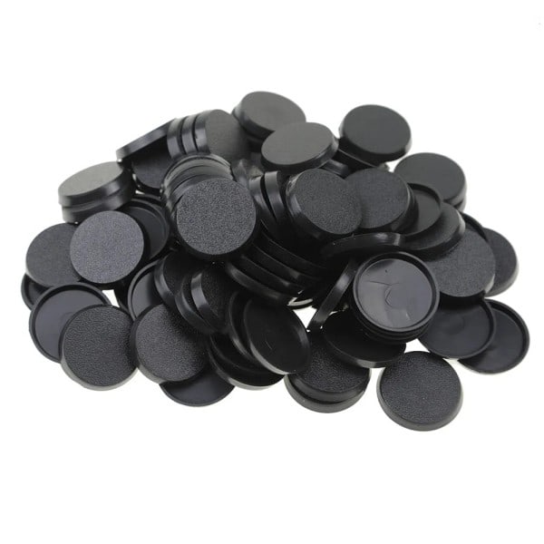 100 stykker 32mm Plast underlag bord spil model runde understell