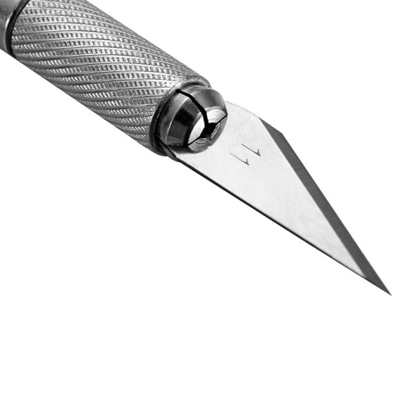 Gravering Halkfri Metal Skalpell Kniv Kit + 50/20/10/5st #11 Blad Kutter Hantverk Kniv