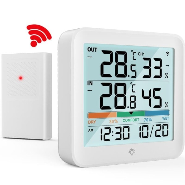 LCD Digital Termometer Hygrometer Indendørs Udendørs Temperatur Fugtighed Måler Temperatur Og Fugtighedssensor