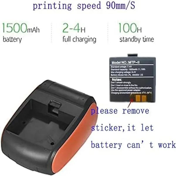 Mini lämpö kuitti POS tulostin langaton Bluetooth 58mm kannettava lippu lasku IOS Android lasku liiketoiminta vähittäiskauppa 3 rullalla