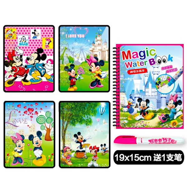 Fryst Elsa Vatten Målning Teckning Leksaker Graffiti Anime Action Figur Akvarell Magic Book