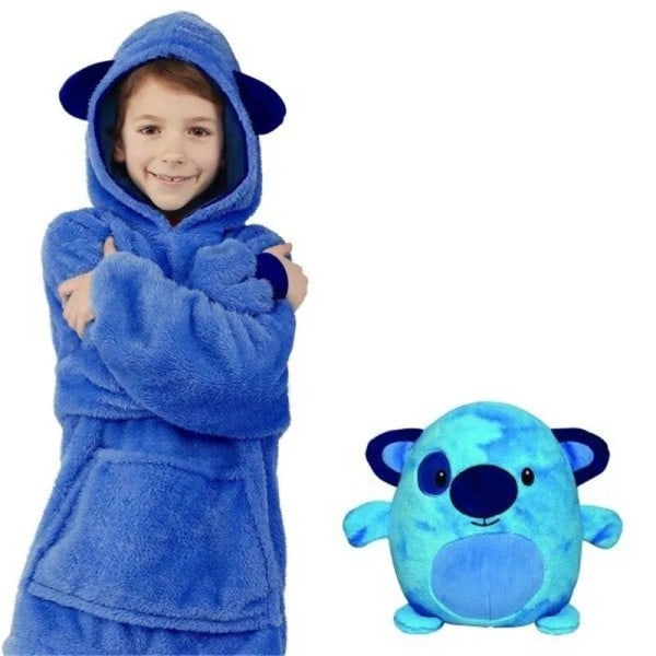 Børn's Tegnefilm Kæledyr Hættetrøje Tæppe Børn Dovne Pude Pyjamas Pullover Tøj Bærbare Hætte Frakker