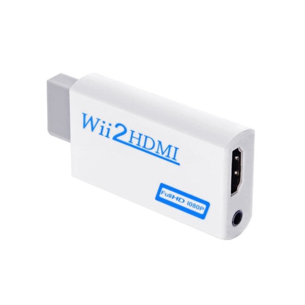 1 Full HD 1080P Wii till HDMI-kompatibel omvandlare adapter Wii2HDMI-kompatibel omvandlare 3,5 mm ljud