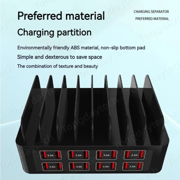 150W Universal Multi USB Rask lader 16 Port 3.5A MAX Ladestasjon Stativ