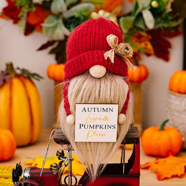 Høst Plysj Alv Dverger Dukker Halloween Gnome Dukker Gresskar Solsikke Jule gaver