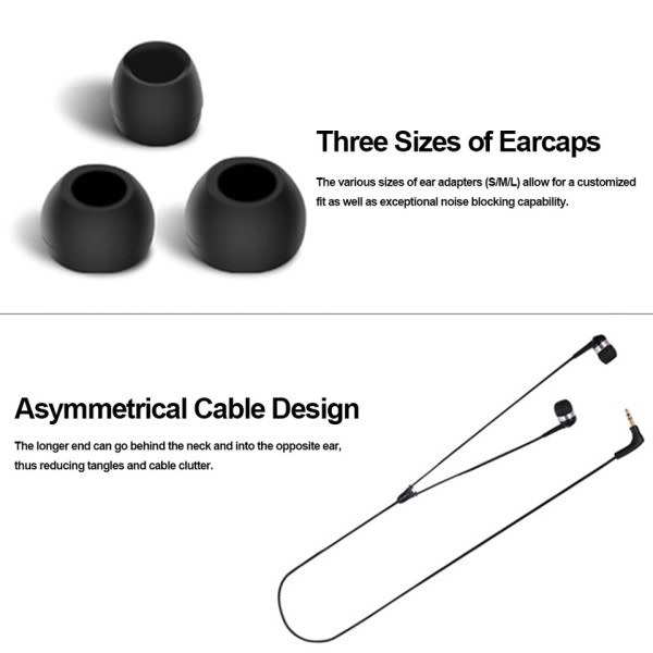 Dyp Bass Øretelefoner 3,5 mm Kablet Stereo Musikk Headset Sport Earplus Precision HIFI Hodetelefoner