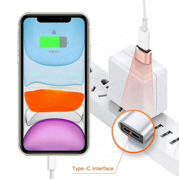 Tyyppi C USB-C muunnin iPhone 12 kannettavalle