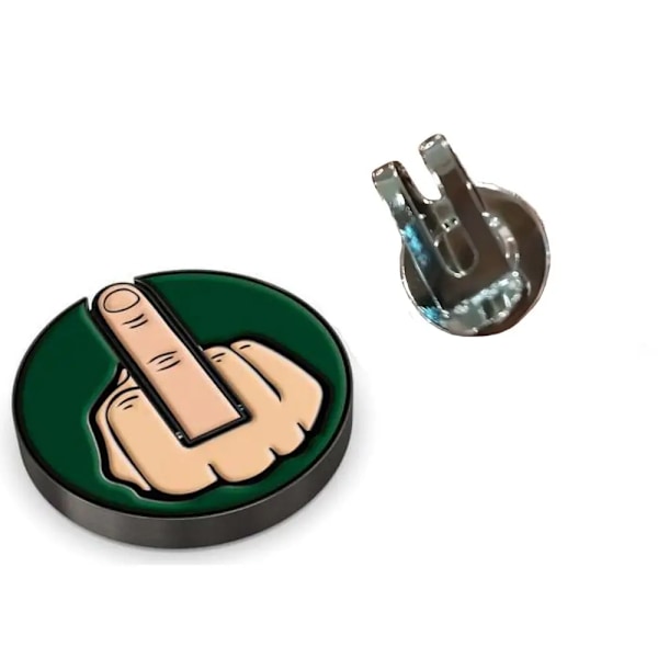 Morsom Mellfinger Golf Ball Marker Golf Hatt Klips Marker