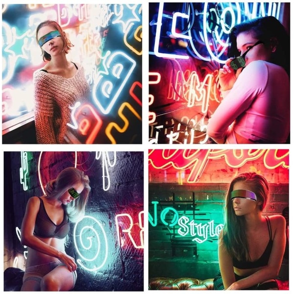 Led lasit Bluetooth DIY Luminous Rave Party Lasit Festival Aurinkolasit Gafas Led Electronic Shining Glasses