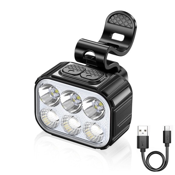 Cykel Lätt Främre Lampa USB Uppladdningsbar Cykel Lätt Vattentät Strålkastare