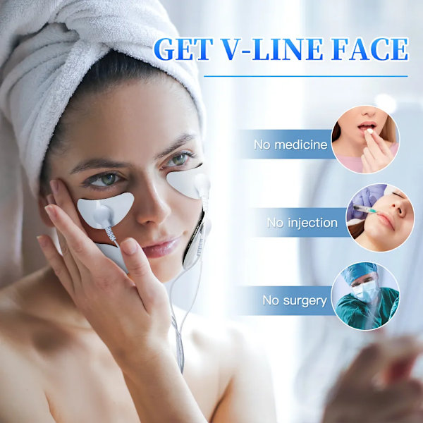 EMS Eye Beauty Device Remove Rynke Skin Stramning Instrument V Shaped Ansigts Lifting Device