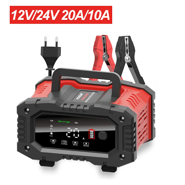 20A Bil Motorcykel Batteri Oplader 24V Smart Oplader