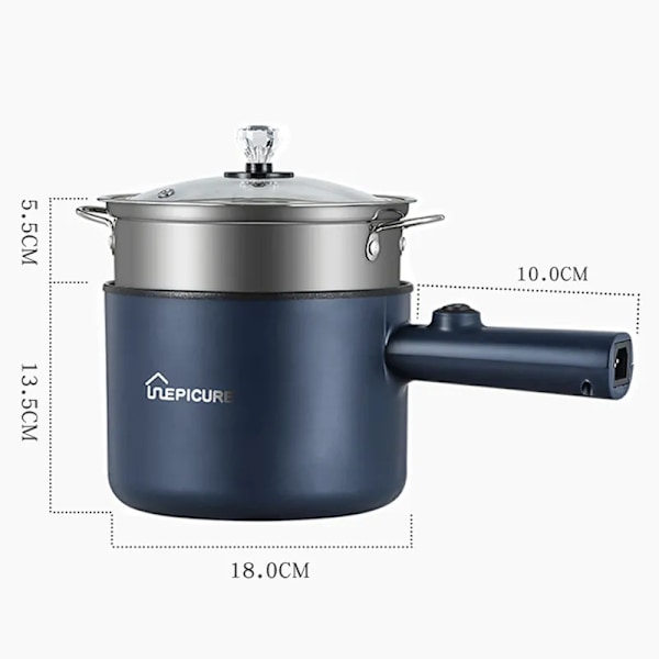 Mini Elektrisk Komfyr Multifunksjons Alt-i-ett Kryte Dobbeltlag Husholdning Nuddel Komfyr Non-Stick