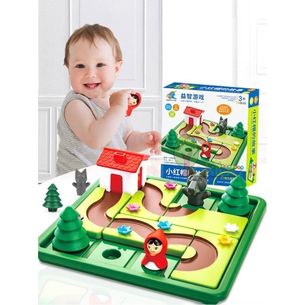 Lille Rød Ridning Hood Smart Hide&Seek Board Spil Med Løsning Skill-Building Pusle