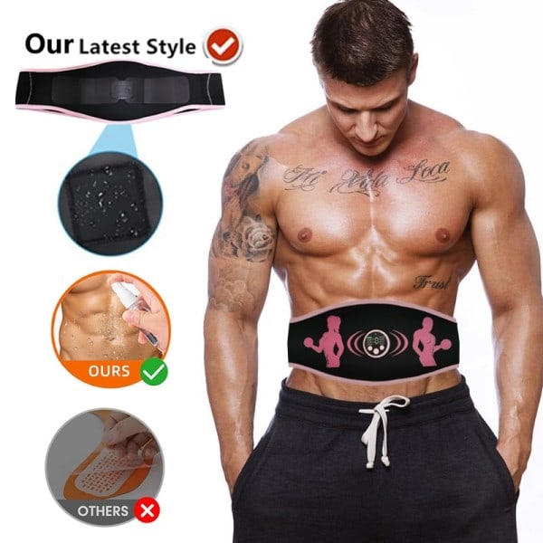 Trådlös abs muskelstimulator buk träning bälten
