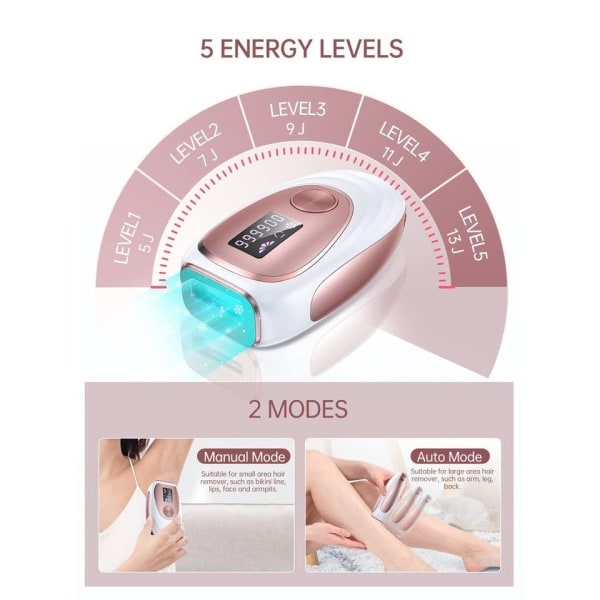 Laser Hår IPL Fjernelse Epilator  Blitser ICE Køling Hjemme Brug Depilador Krop Bikini Ansigts Ben Hårfjerner