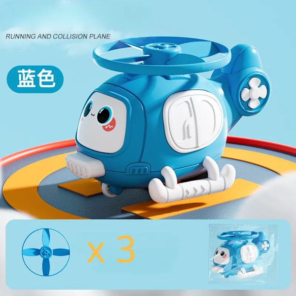 Flygplan Baby Pojke 3 År Flygplan Bambu Trollslända Tecknad Helikopter UFO leksak