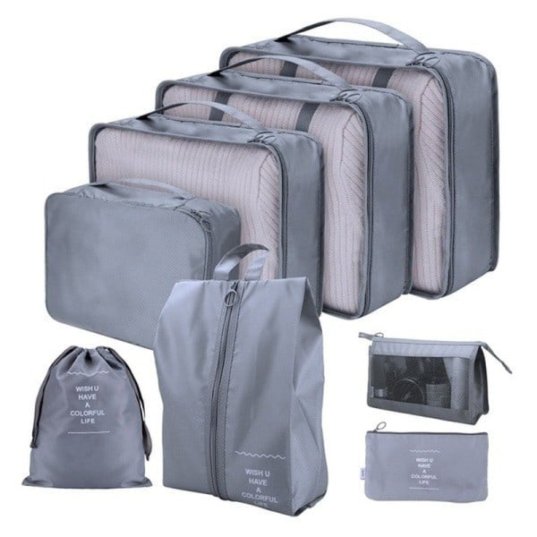 8PCS/Set Organizer laukut matka järjestäjä laukut vedenpitävä pesu laukku vaatteet säilytys