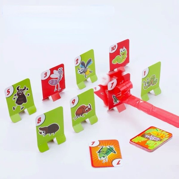 Kameleontti lisko naamio heilutus kieli nuolla kortit lauta pelit lapsille perhe juhla lelut