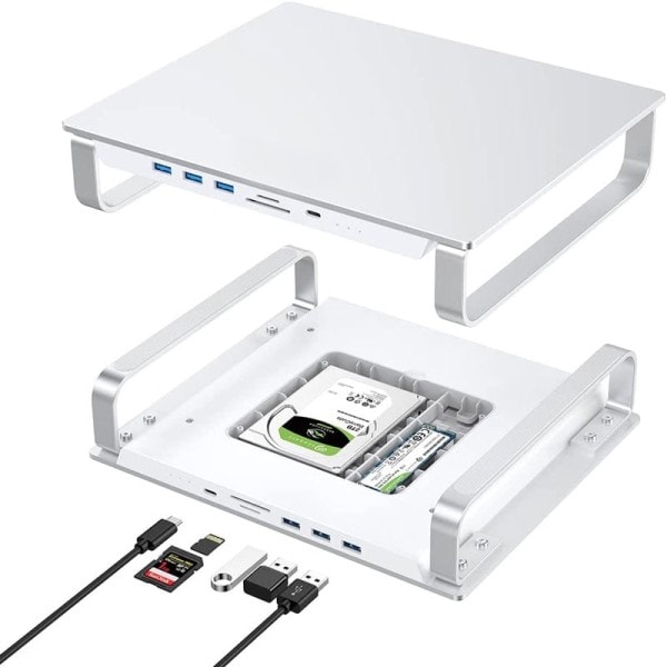 USB C Hub telakka asema kaksois HDD keskittimellä tuki M.2 NVMe/NGFF 2.5 SATA HDD