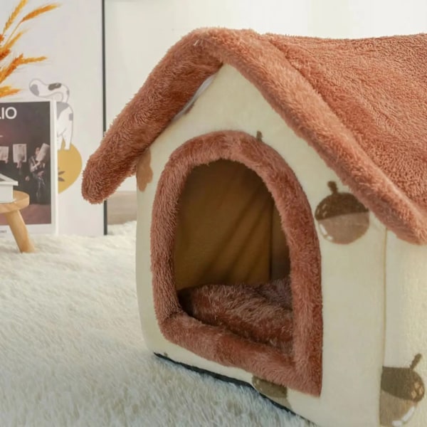 Blød kat seng dyb søvn hus hund kat vinter hus