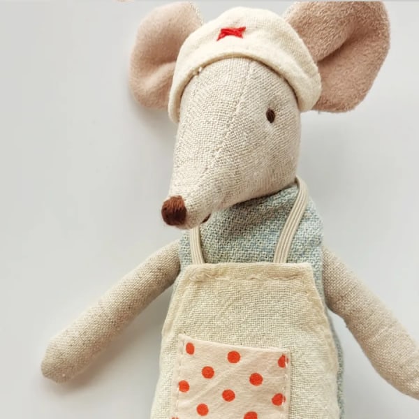 Lille sygeplejerske mus stof legetøj jul nyt år gave nyfødt børn dukke små mus bløde plydder
