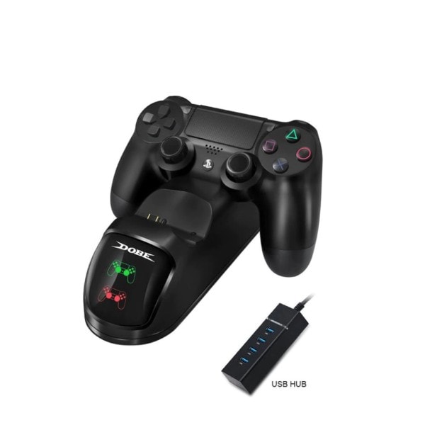 Doble kontrollere lader stasjon rask lading dokk gamepad holder base stativ
