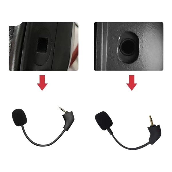 3,5 mm mikrofon för Kingston HyperX Cloud Alpha 2 II X Core Pro Silver Cloudx Gaming Headset