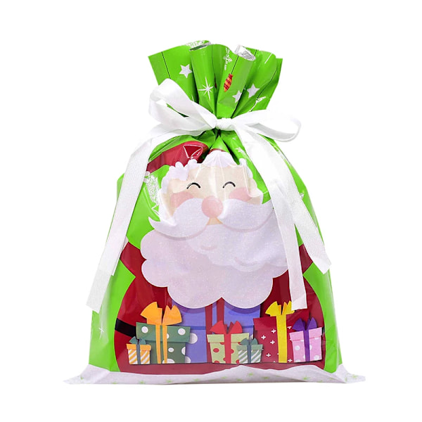 Glædelig jul julemand gave poser store guld sølv varer kager slik emballage pose