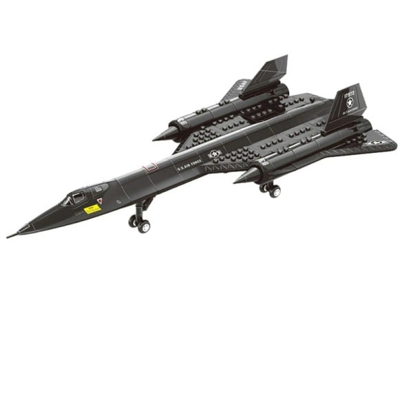 Air Force Blackbird Reconnaissance Flygplan Legering Modell Fighter Montering Byggnad Block Leksak