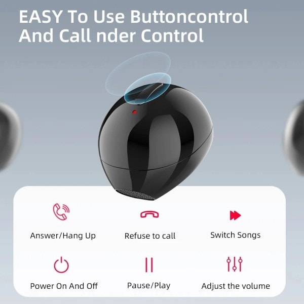 Pienin Invisible Nappikuulokkeet Langattomat Korvat Buds Bluetooth korvassa Mini Pieni Kuuloke Piilotettu Latauskotelolla