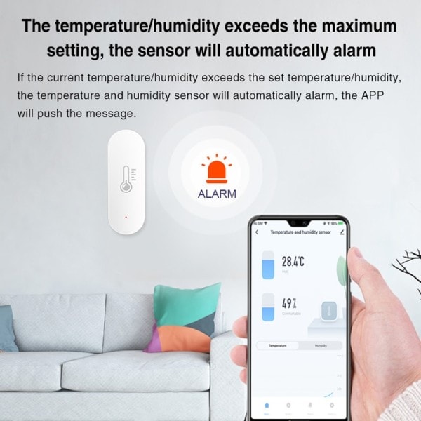 WiFi Temperatur Fugtighed Sensor Smart Life APP Monitor Smart Home