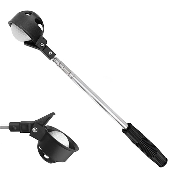 Golf Ball Retriever för Vatten Teleskopisk Portabel Golf Ball Picker Stål Golf Ball Pick Up Grabber Med Automatisk Låsning Scoop