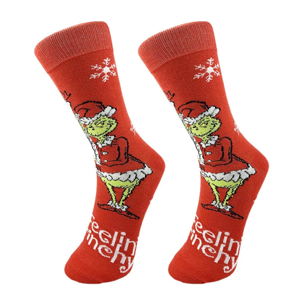 Joulu Luovat sukat sarjakuva The Grinch Men's muoti sukat Seksikäs pari muoti sukat