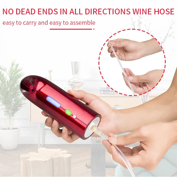 Elektrisk vin luftare one touch snabb luftning uppvaknande vin karaff dispenser pump automatisk usb uppladdningsbar vin hällare