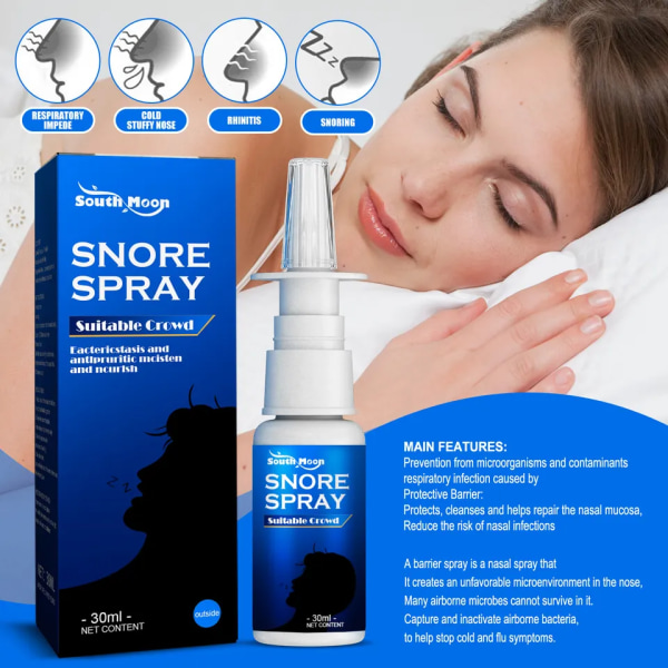 Anti Snorking Enhet Urte anti snorking spray Stopp Snorke Bærbar Komfortabel Sov Godt Stopp Snorke