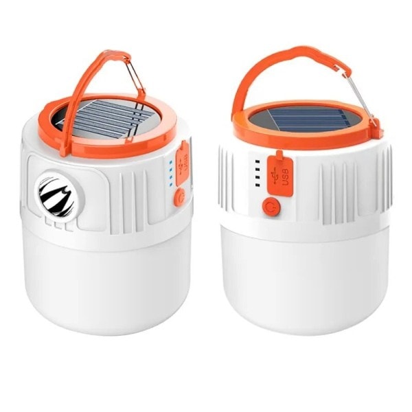 Solenergi LED Camping Lys USB Oppladbar Pære For Utendørs Telt Lampe
