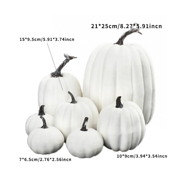 Kunstig gresskar Halloween Dekorasjon Thanksgiving Høst Festival Høst  Gjør selv Håndverk Halloween