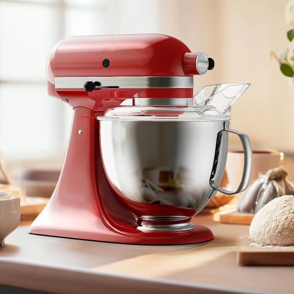 Rustfrit stål skål til køkken hjælpemiddel 4,5-5QT vippehoved mixer med hældning skjold
