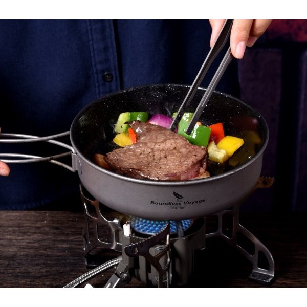 Non-stick Stage Pande Titanium Skillet Camping Pande