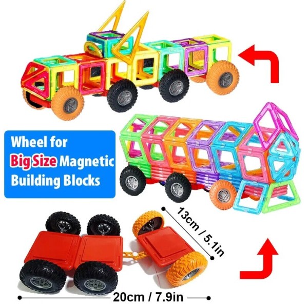 Børn Big Size Plus Magnetisk Byggeklodser til børn Designer Konstruktør Sæt Legetøj