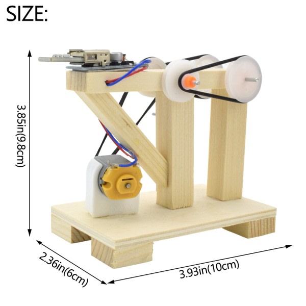 Hånd generator modell sett leker diy tre manuell dynamo vitenskap eksperiment montering modeller leketøy